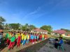 Memperingati hari 17 Agustus ke-80 di SMPN 1 Sungai Pinang mengadakan turnamen bola voli mini dan futsal gerak jalan tepat waktu